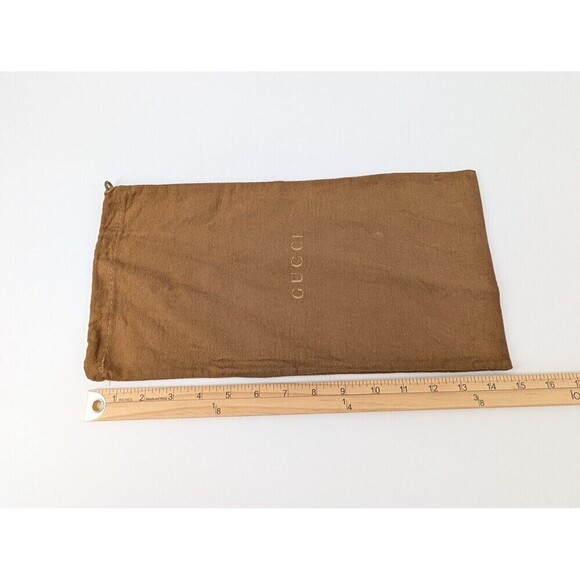 GUCCI Dust Bag Size Large Brown 15" x 8" Cotton Made in Italy - Picture 5 of 10